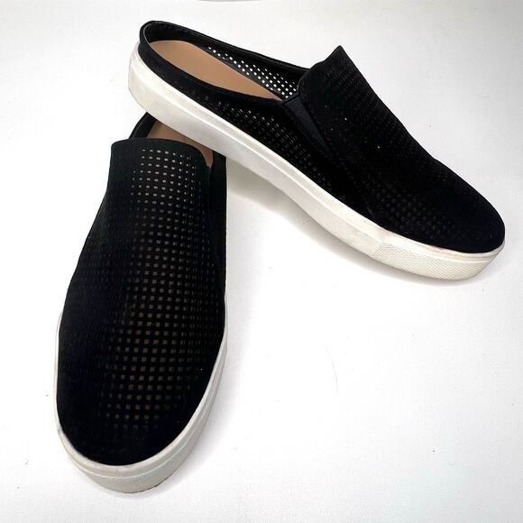 Universal Thread Meena Women's 10 Black Mesh Backless Slip On Sneakers Mules - Picture 3 of 10